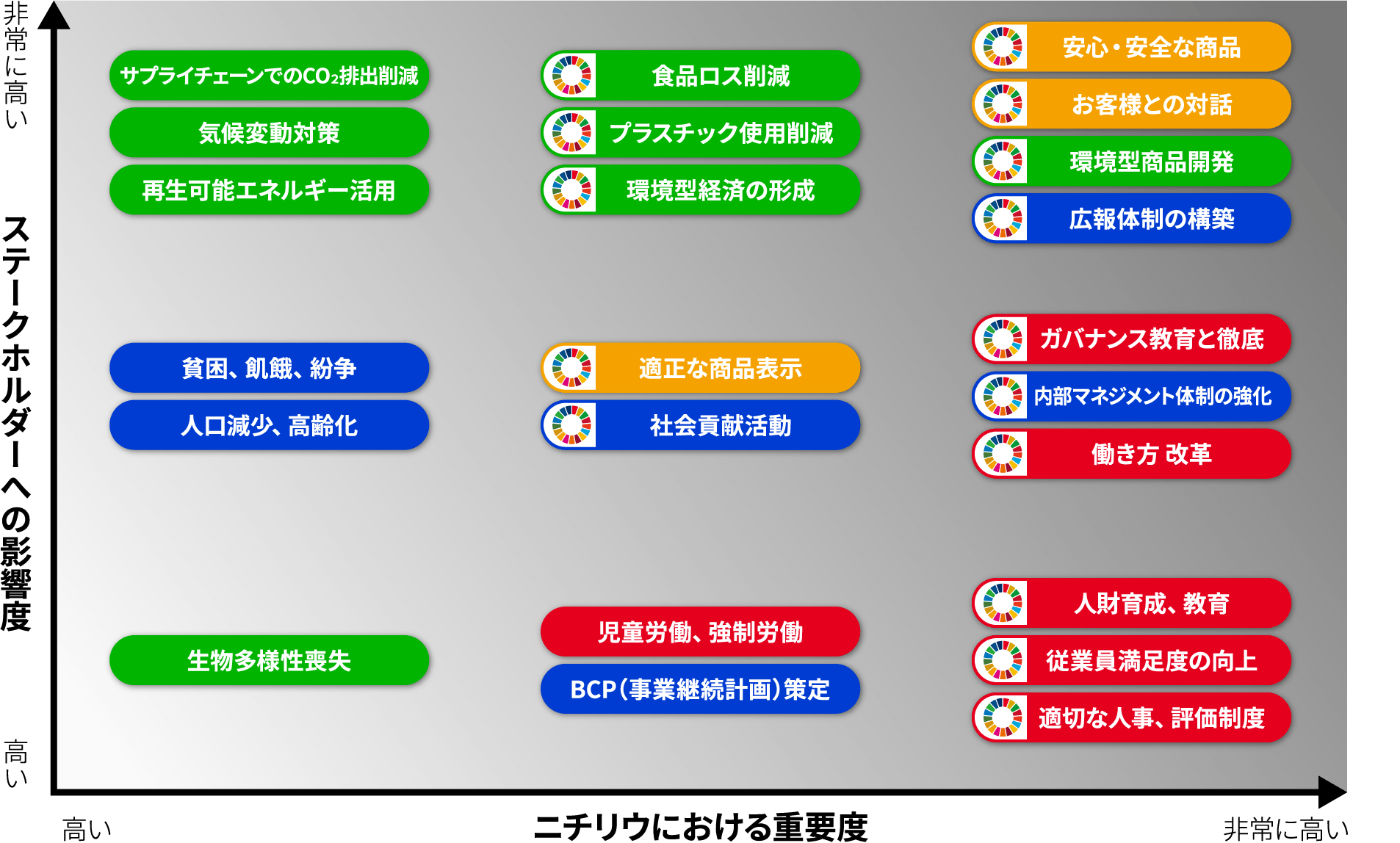 重要課題のマッピング